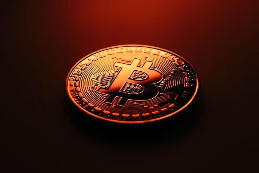 गोल्ड बिटकॉइन सिक्का।