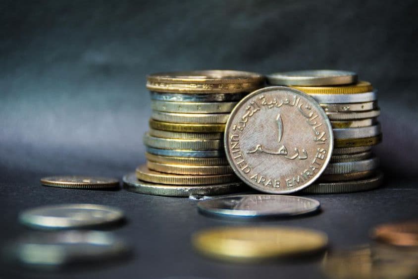 संयुक्त अरब अमीरात के सिक्के।