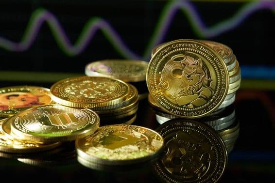 ट्रेडिंग चार्ट के साथ प्रदर्शित शीबा टोकन क्रिप्टोकरेंसी।