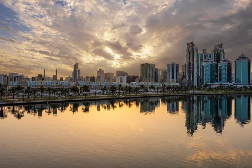 शारजाह का केंद्रीय सूक की प्रतिष्ठित इमारत।