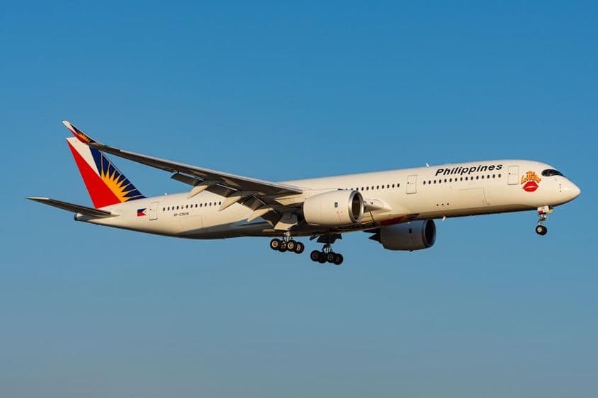 फिलीपीन एयरलाइंस एयरबस A350-900 विमान।