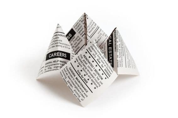 नकली समाचार पत्र विज्ञापन।