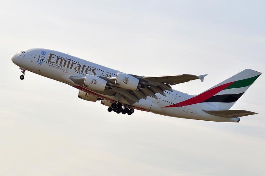 एमिरेट्स एयरलाइंस एयरबस A380-800।