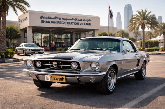 शारजाह में क्लासिकल लाइसेंस प्लेट का आदान-प्रदान