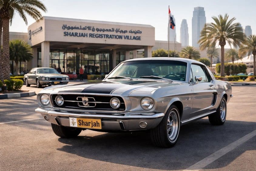 शारजाह में क्लासिकल लाइसेंस प्लेट का आदान-प्रदान