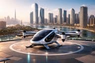 शारजाह एयर टैक्सी: वर्टिपोर्ट पर eVTOL