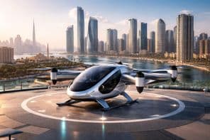 शारजाह एयर टैक्सी: वर्टिपोर्ट पर eVTOL