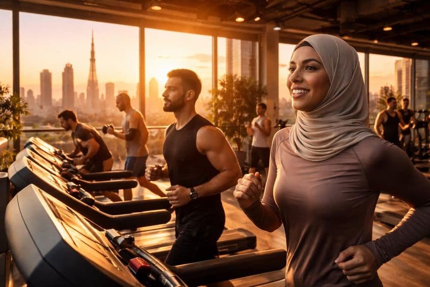 दुबई में गोल्डन आवर वर्कआउट