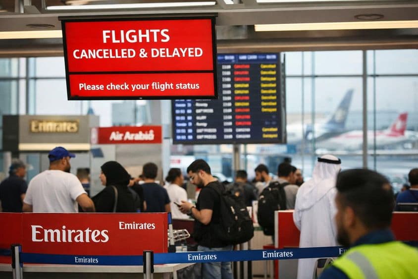 हवाई क्षेत्र बंद के कारण उड़ान रद्दीकरण