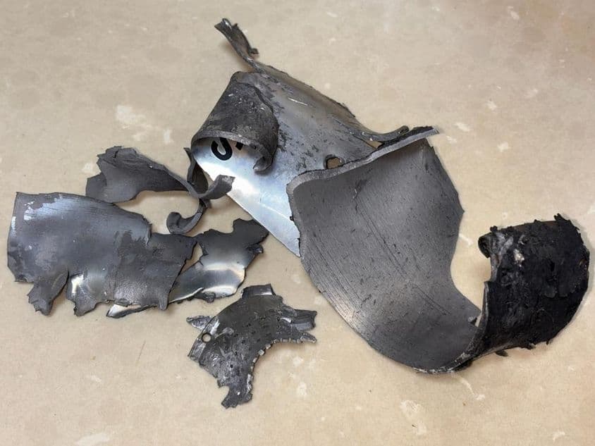 रॉकेट टुकड़ों के हिस्से