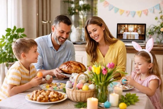 दुबई के माहौल में घर पर ईस्टर