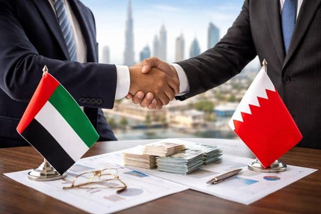 हैंडशेक के साथ मुद्रा स्वैप समझौता