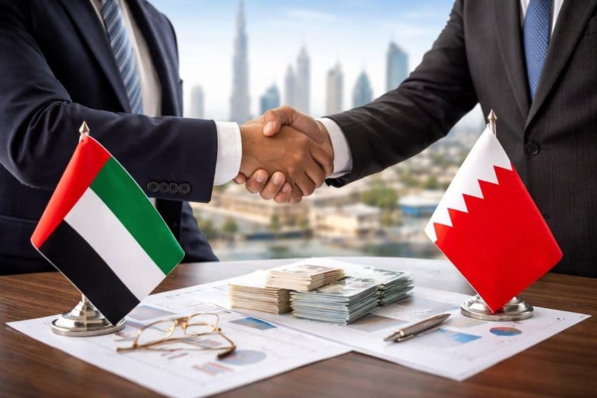 हैंडशेक के साथ मुद्रा स्वैप समझौता