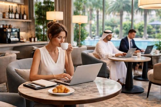 आधुनिक होटल कार्य वातावरण का माहौल