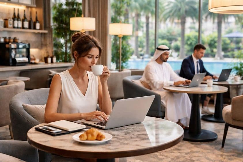 आधुनिक होटल कार्य वातावरण का माहौल